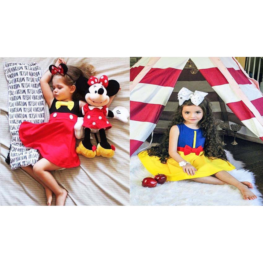 Đầm Hóa Trang Công Chúa Disney Xinh Xắn Cho Bé Gái