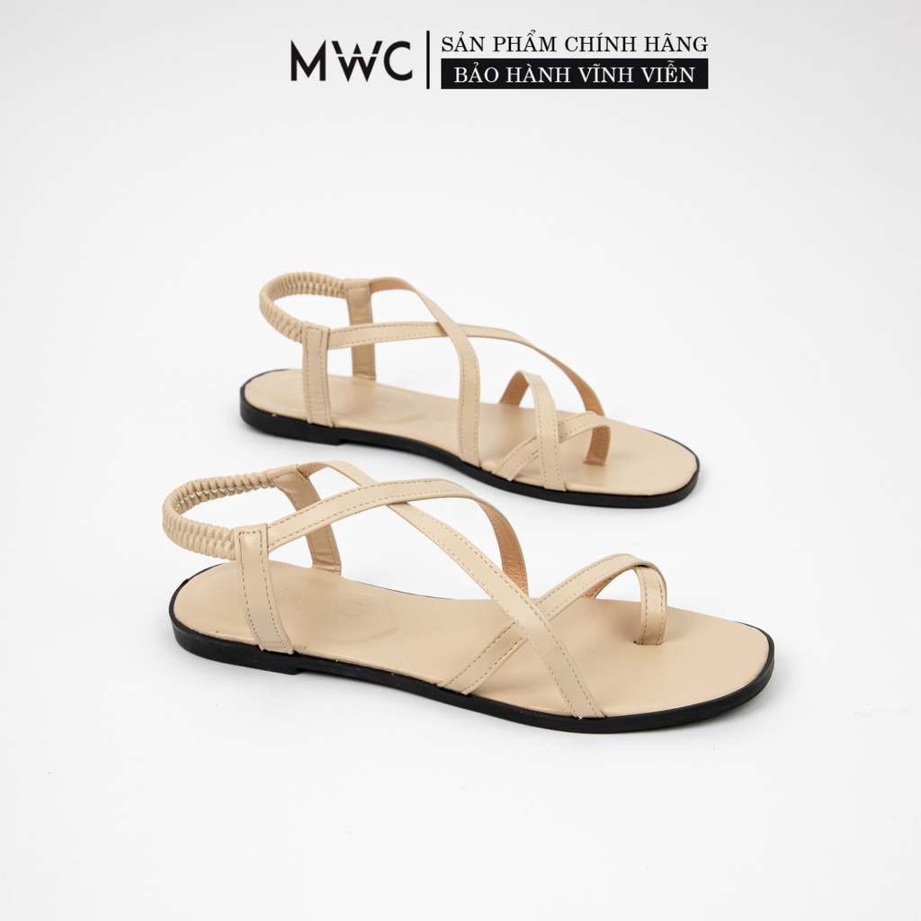 Giày Sandal Nữ MWC Đế Bệt Quai Chéo Xỏ Ngón Siêu Xinh NUSD- 2868