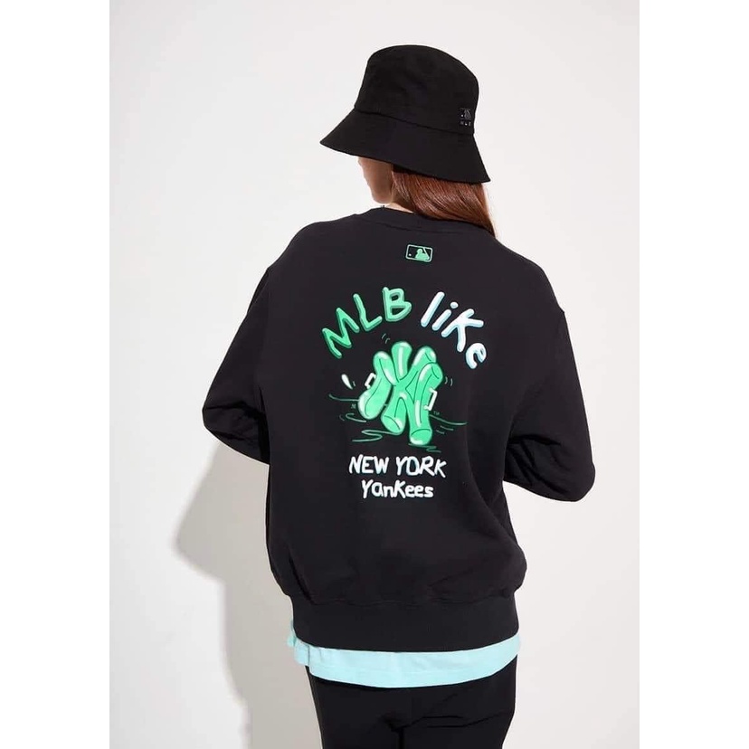 Áo khoác nỉ sweater MLB unisex Ulzzang, áo nỉ nữ from rộng Hot trend Thu Đông siêu đẹp phù hợp đi chơi dạo phố