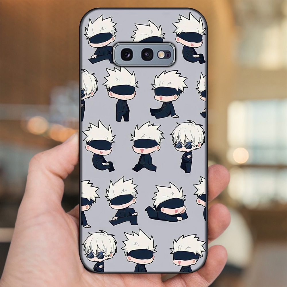 Ốp lưng Samsung S10e viền đen in hình Satoru Jujutsu Kaisen