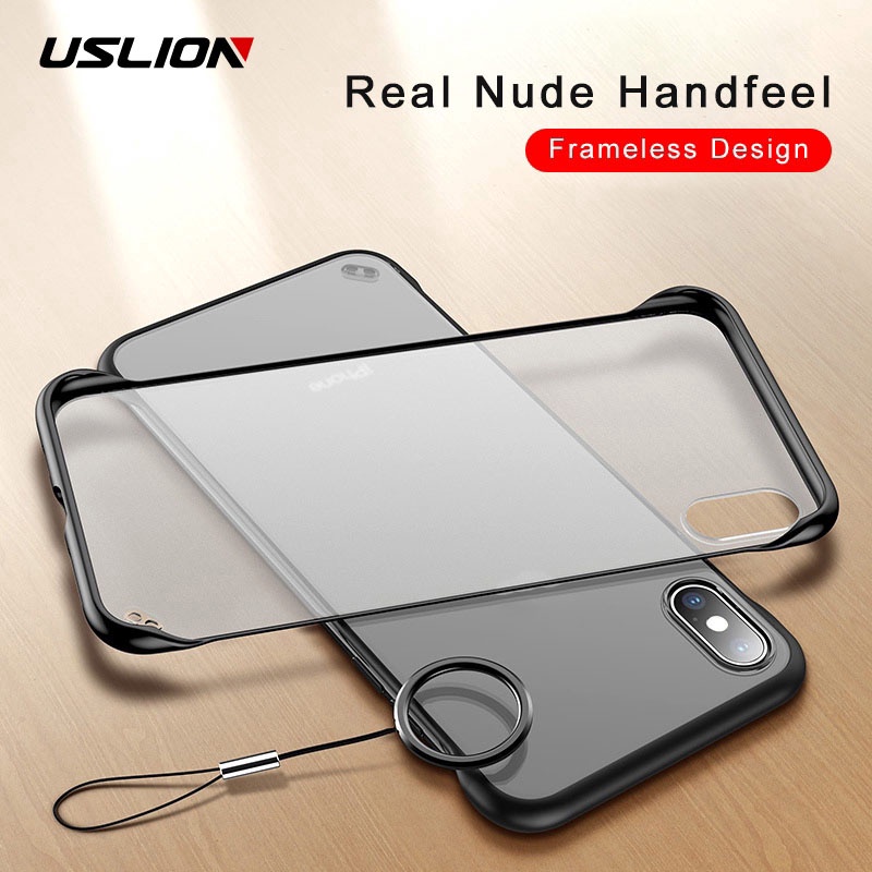 Vỏ điện thoại trong suốt không khung dành cho ốp lưng iPhone 6s 7 8 Plus X XS XR 11 Pro Max có đế giữ nhẫn đeo tay ốp lưng