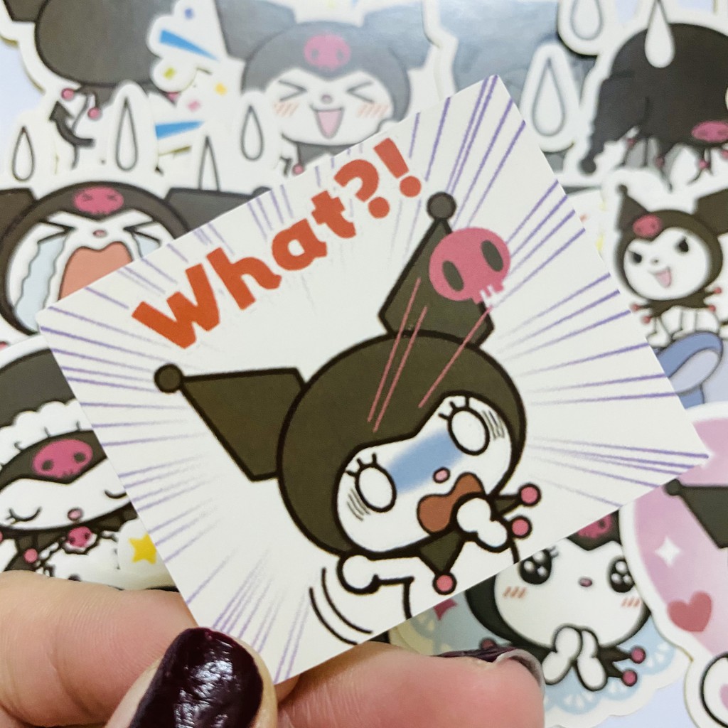 Sticker Animated Kuromi dán trang trí laptop, máy tính bỏ túi, vali, điện thoại, đàn ghita,...