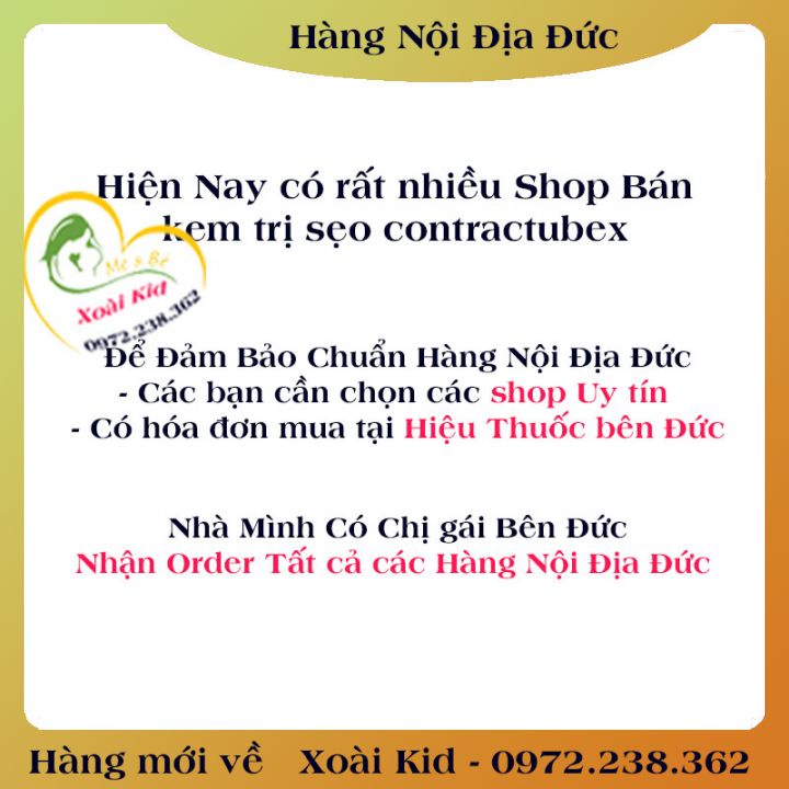 [auth] Kem làm mờ sẹo Contractubex Đức tuýp 30g , Đủ Bill Date mới [Hot]