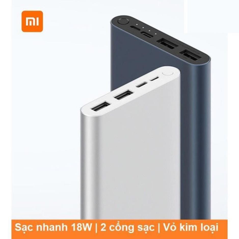Sạc dự phòng Xiaomi10000mAh/20000mAh Gen 3 Bản Sạc Nhanh 2019 – Xiaomi Mi 18W Fast Charge Power Bank I.CASE [vthm9]