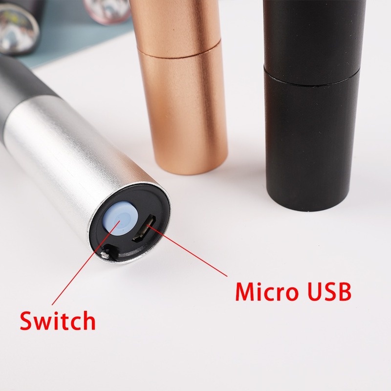 Đèn Pin Mini IPX6 Bằng Hợp Kim Nhôm Chống Nước Có Thể Sạc Lại Bằng Cổng USB Cho Hoạt Động Ngoài Trời
