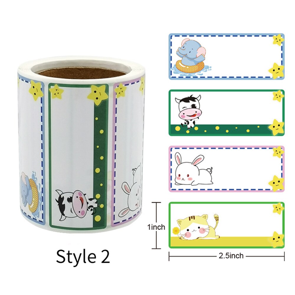 Set 300 Nhãn Dán Viết Chữ Kích Thước 2.5cm X 5cm Cho Bé