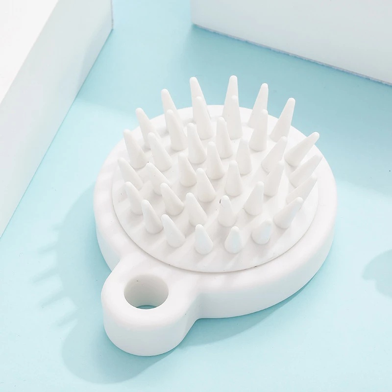 Bàn Chải Gội Đầu Massage Da Đầu Bằng Silicon Mềm Thoải Mái