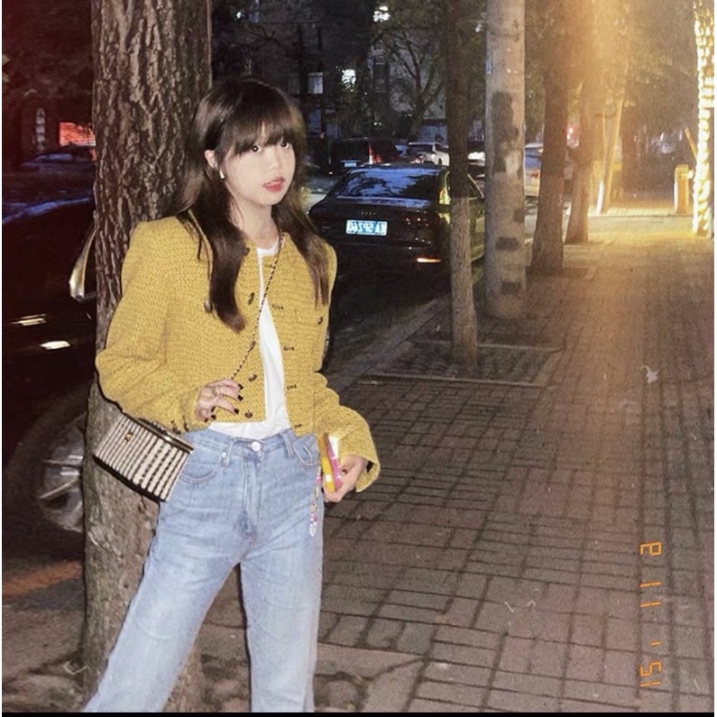 ÁO KHOÁC DẠ TWEED DÁNG NGẮN ZARA