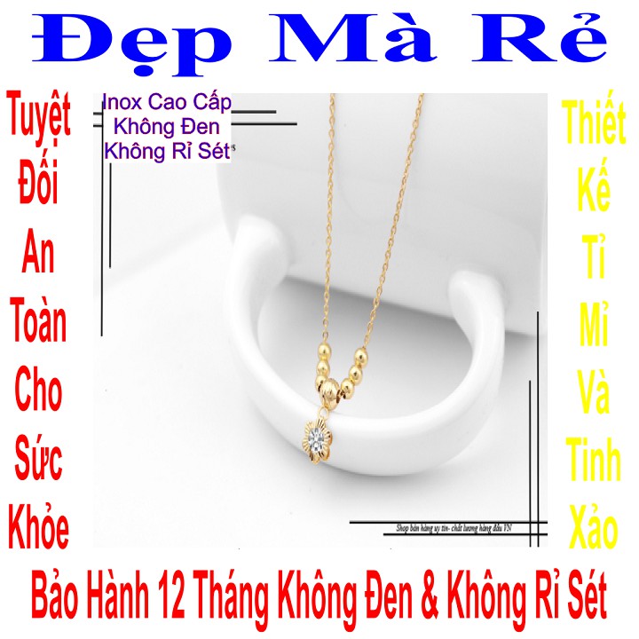 Dây chuyền màu vàng cho em bé mặt hoa mai - An toàn cho trẻ - Cam kết 1 đổi 1 nếu hoen , gỉ sét