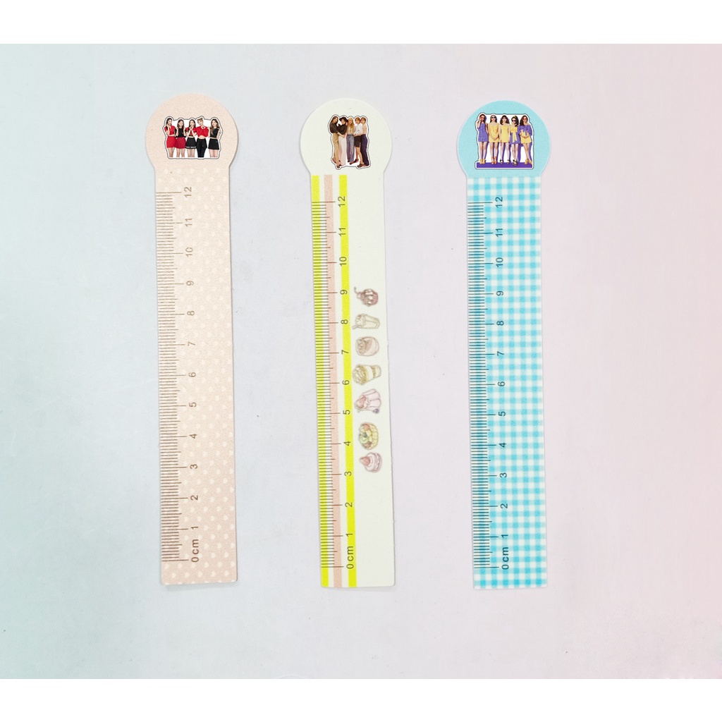 Thước kẻ GOT7 ITZY MAMAMOO RED VELVET TPP31 thước kẻ 12 cm cute dễ thương hoạt hình thần tượng kpop