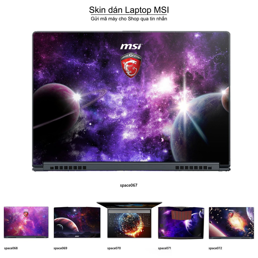 Skin dán Laptop MSI in hình không gian _nhiều mẫu 12 (inbox mã máy cho Shop)