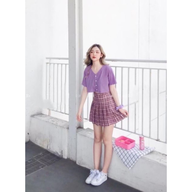 BIGSIZE Áo croptop nút cổ tim chất zip 50-90kg | BigBuy360 - bigbuy360.vn