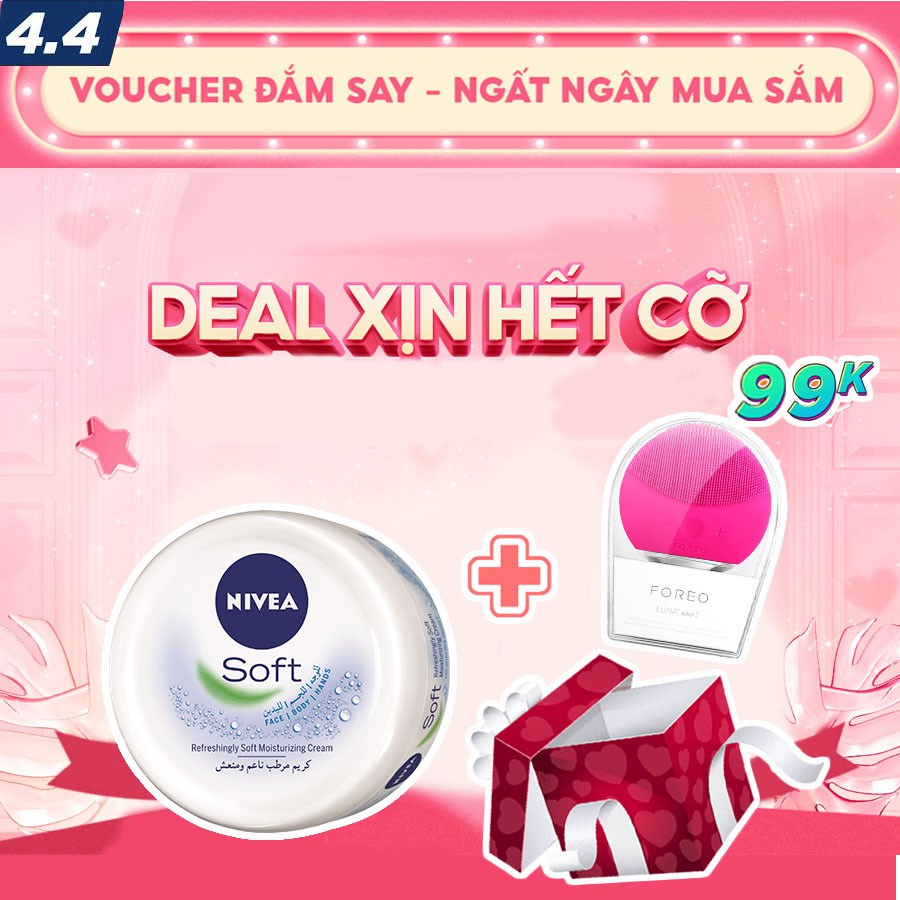 [Mua kèm rẻ hơn] Kem dưỡng ẩm Nivea Soft 200ml - Làm mềm mịn, sáng da, giữ ẩm chuyên sâu