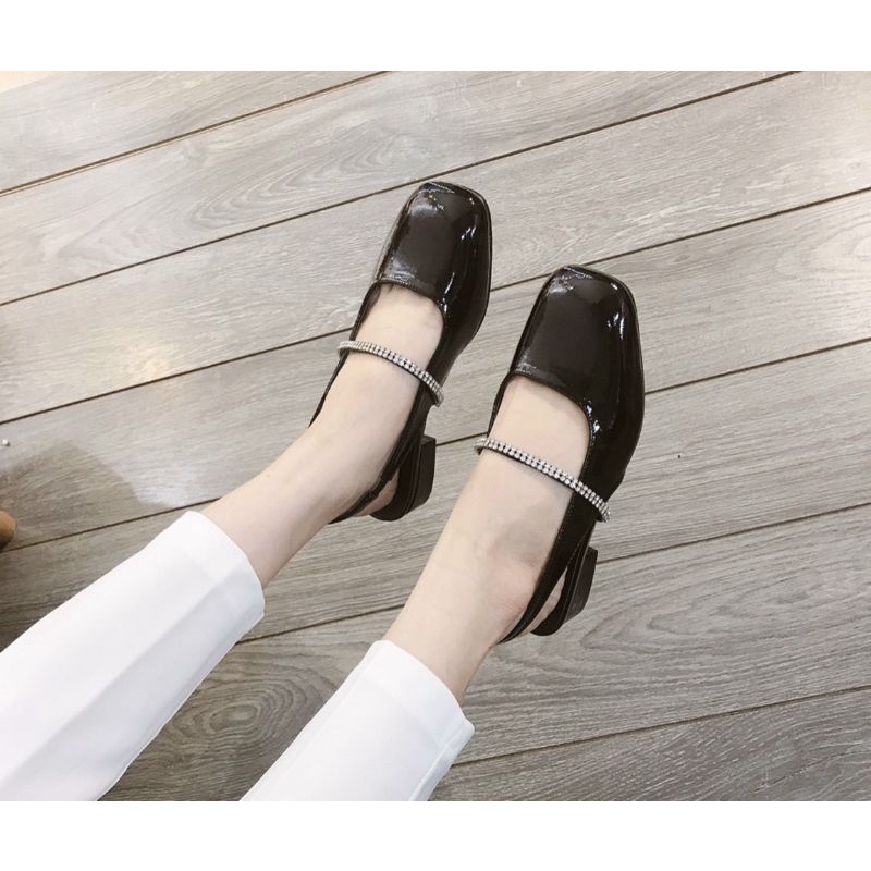 M(ẢNH THẬT) Sandal 2p Zara Quai Đính Da Bóng Mềm Êm Fullbox Tem Cao Cấp