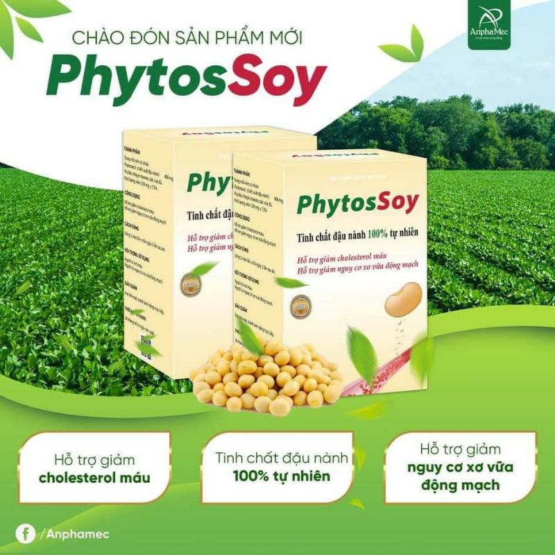 PHYTOSSOY – Giảm cholesterol máu, điều hòa mỡ máu, bền thành mạch, ngừa tai biến