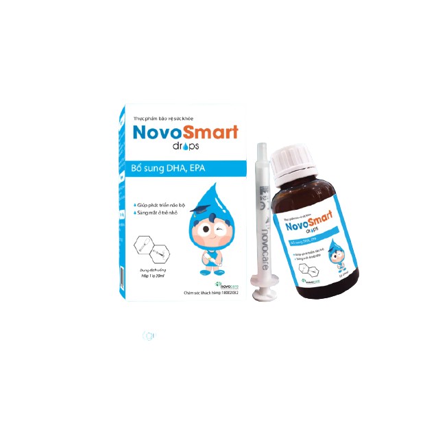 Novosmart drops – Bổ sung Omega_3 (DHA và EPA) nguyên liệu nhập khẩu từ Epax Norway AS cho trẻ thông minh hơn