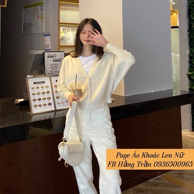 Áo khoác len cardigan cánh dơi không nón mẫu mới.