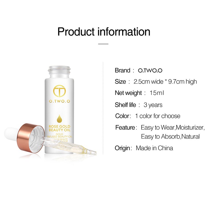 O.TWO.O Face Primers Makeup Base Beauty Oil Makeup Essential Oil Before Foundation Winter Moisturizing Smooth Foundation Base