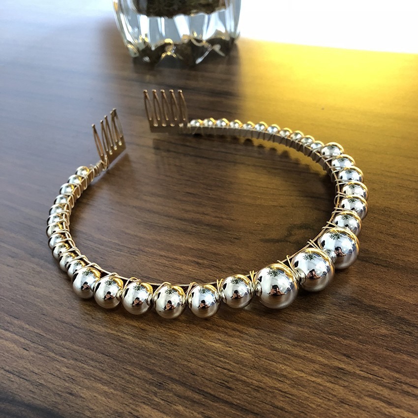 Băng đô cài tóc phối ngọc trai giả thời trang cho nữ