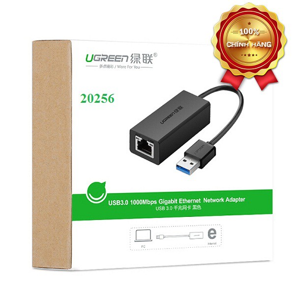 USB to LAN 3.0 chính hãng Ugreen UG-20256 tốc độ 10/100/1000Mbps