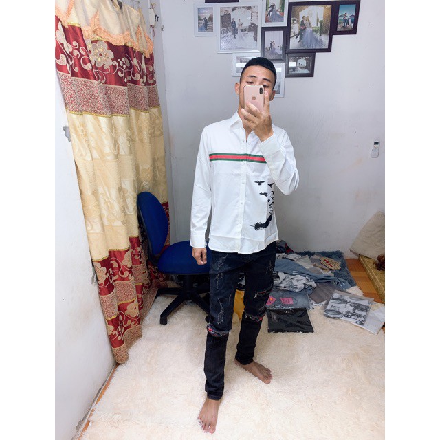 Áo sơ mi GG unisex cao cấp