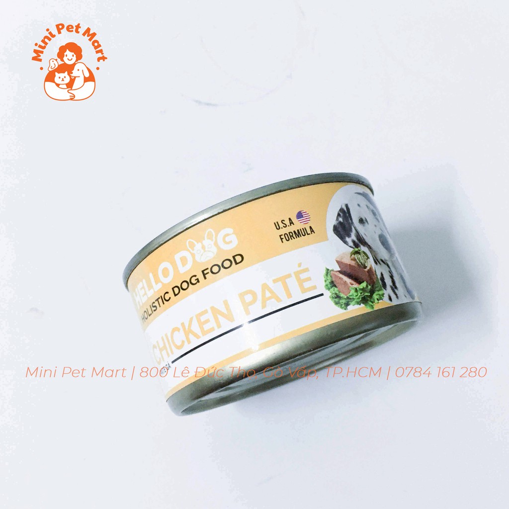 Pate lon hỗn hợp cho chó HELLO DOG - 190g