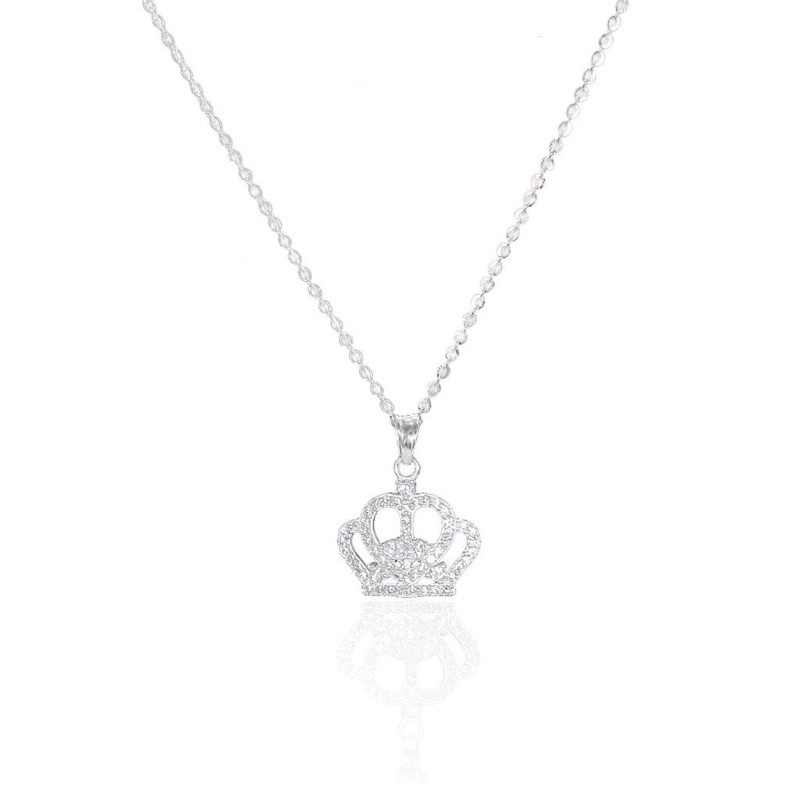 Dây Chuyền Bạc Nữ S925 Vương Miện Đá Phong Cách Quý Tộc Caobac Silver Cho Bạn Nữ Sang Chảnh