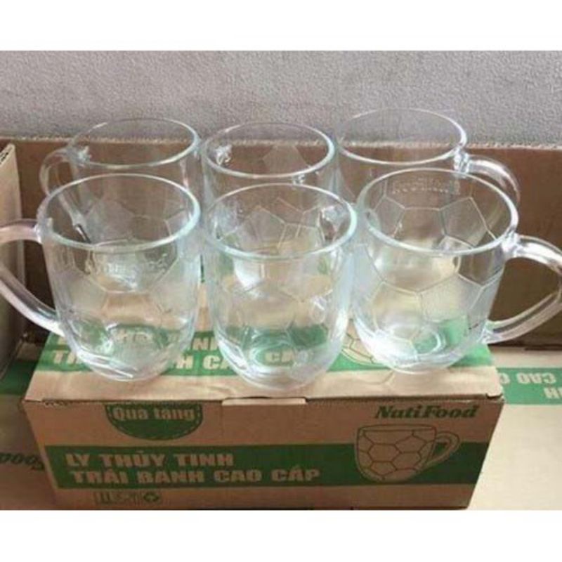 Bộ 6 cốc thủy tinh trái banh