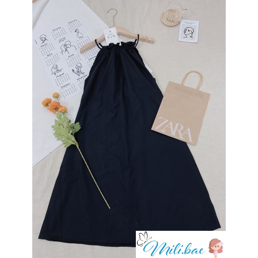 Váy Nữ, Váy Maxi Đi Biển, Váy Yếm Khoét Lưng Dáng Suông Siêu Xinh Mili Bae Store(có ảnh cận chất thật) | BigBuy360 - bigbuy360.vn