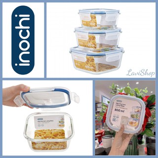 Hộp thủy tinh, hộp đựng thực phẩm, thức ăn dùng cho tủ lạnh, lò vi sóng nikko inochi