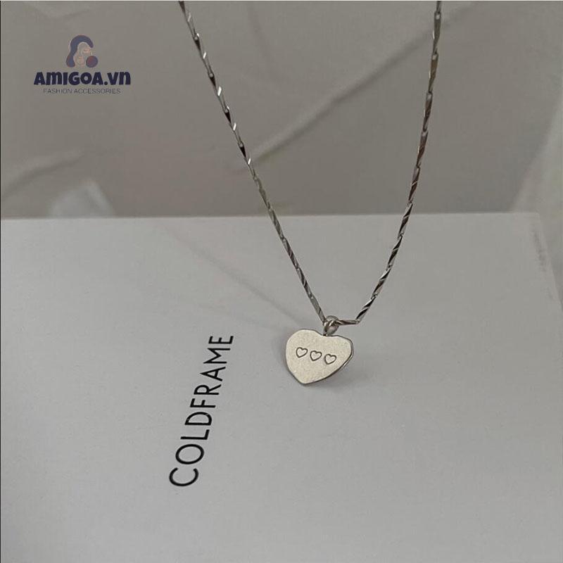 ✨✨Vòng cổ Thiết Kế Mặt Trái Tim Đơn Giản Thời Trang Cho Nữ