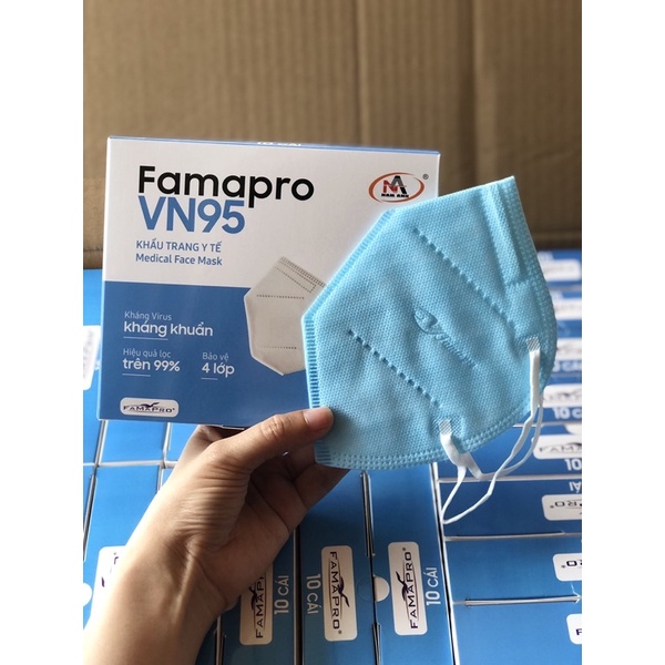 Combo 10 hộp khẩu trang N95 kháng khuẩn hộp/10cái