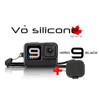 Vỏ silicon + nắp cho gopro hero 9 Black