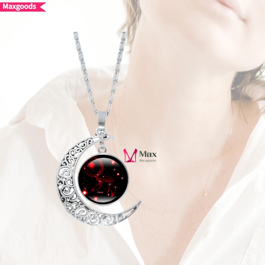 Vòng cổ Xi Mạ Bạc Mặt Hình 12 Cung Hoàng Đạo