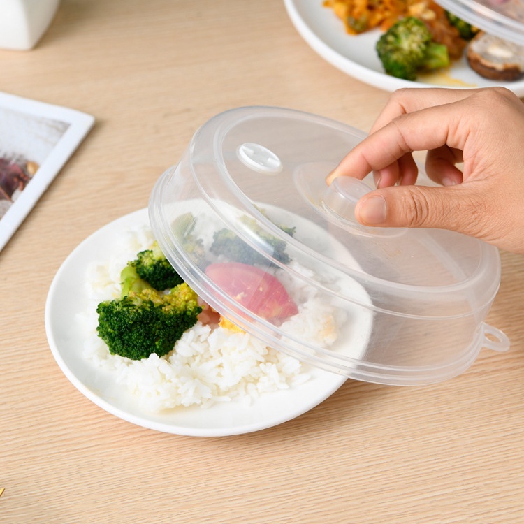 Vỏ bọc lò vi sóng hình tròn trong suốt chống dầu bằng nhựa thông dụng