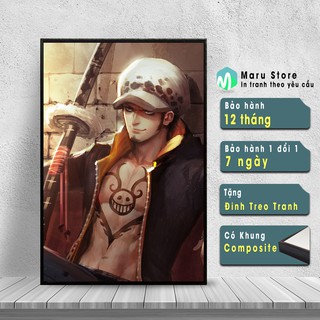 Tranh Treo Tường Canvas One Piece - Trafalgar Law - Có Khung