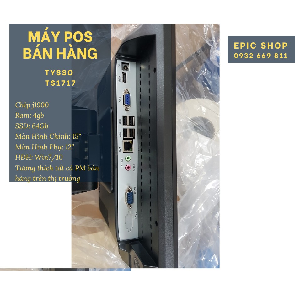 MÁY POS BÁN HÀNG TYSSO TS1717 - 2 Màn Hình | BigBuy360 - bigbuy360.vn