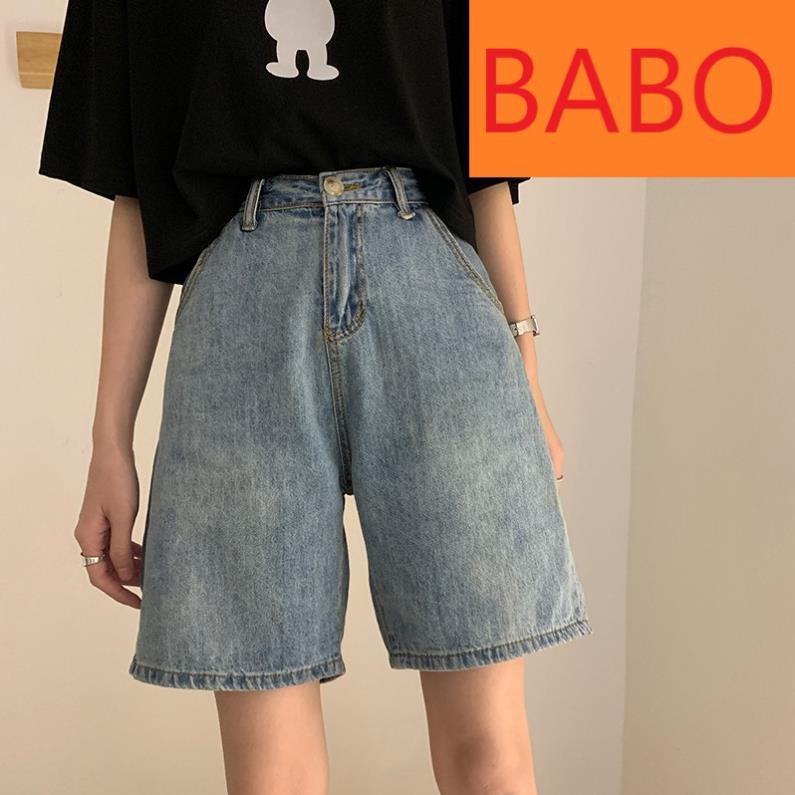 QUẦN JEAN NGỐ LỬNG NỮ LƯNG CAO LAI CUỐN XANH NHẠT CAO CẤP BABO ĐỦ SIZE S, M, L FORM RỘNG RÃI, THOÁNG MÁT MÙA HÈ  ྇