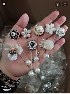 Set 8 hoa cài áo phong cách Hàn Quốc