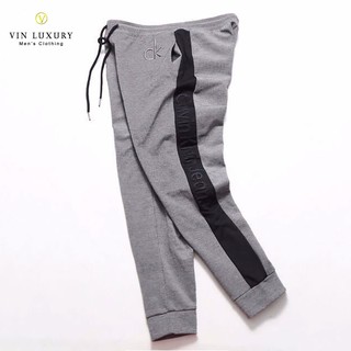 [Cam Kết 100% BH] Quần Jogger CK Logo Nổi Dọc Chân - Hàng Hiệu