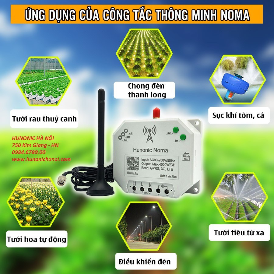 Công tắc NOMA - Điều khiển các thiết bị qua sóng điện thoại, không cần Wifi [CHÍNH HÃNG]