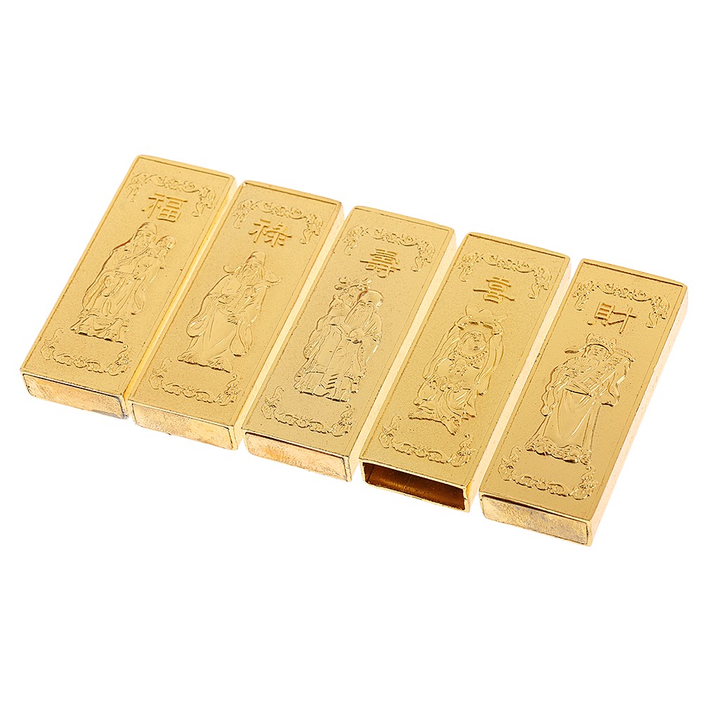 [HelleryVN] ☆Đồng Hồ Đeo Tay Helllery☆ Set 5 Hộp Phong Thủy May Mắn Giả Vàng Phong Thủy Trung Hoa Làm Quà Tặng