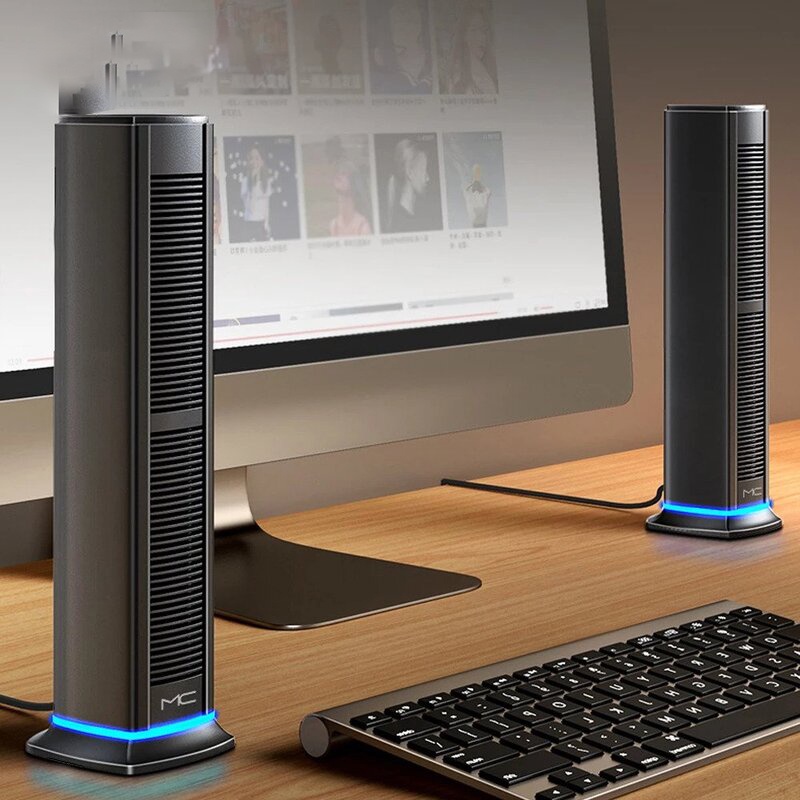Loa Vi Tính Bluetooth MC-F3 Pro Âm Bass Cực Mạnh, Âm Thanh Đỉnh Cao, Thiết Kế Tinh Tế Cho Decor Bàn Làm Việc