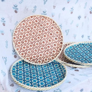 Tre tự nhiên- Mẹt tre hoa thị size 25cm -Mây tre đan việt