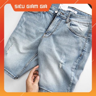 [ HÀNG XUẤT ĐẸP ] Quần short nam chất jean co giãn, quần đùi nam thời trang cao cấp  - W REAL M