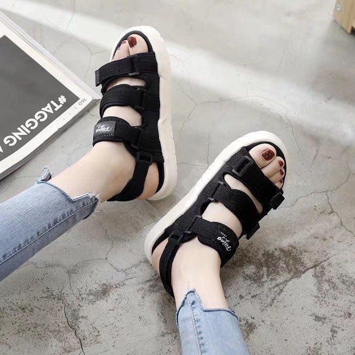 Sandal Nữ 3 quai ngang Fiting đế siêu êm kiểu dáng học sinh