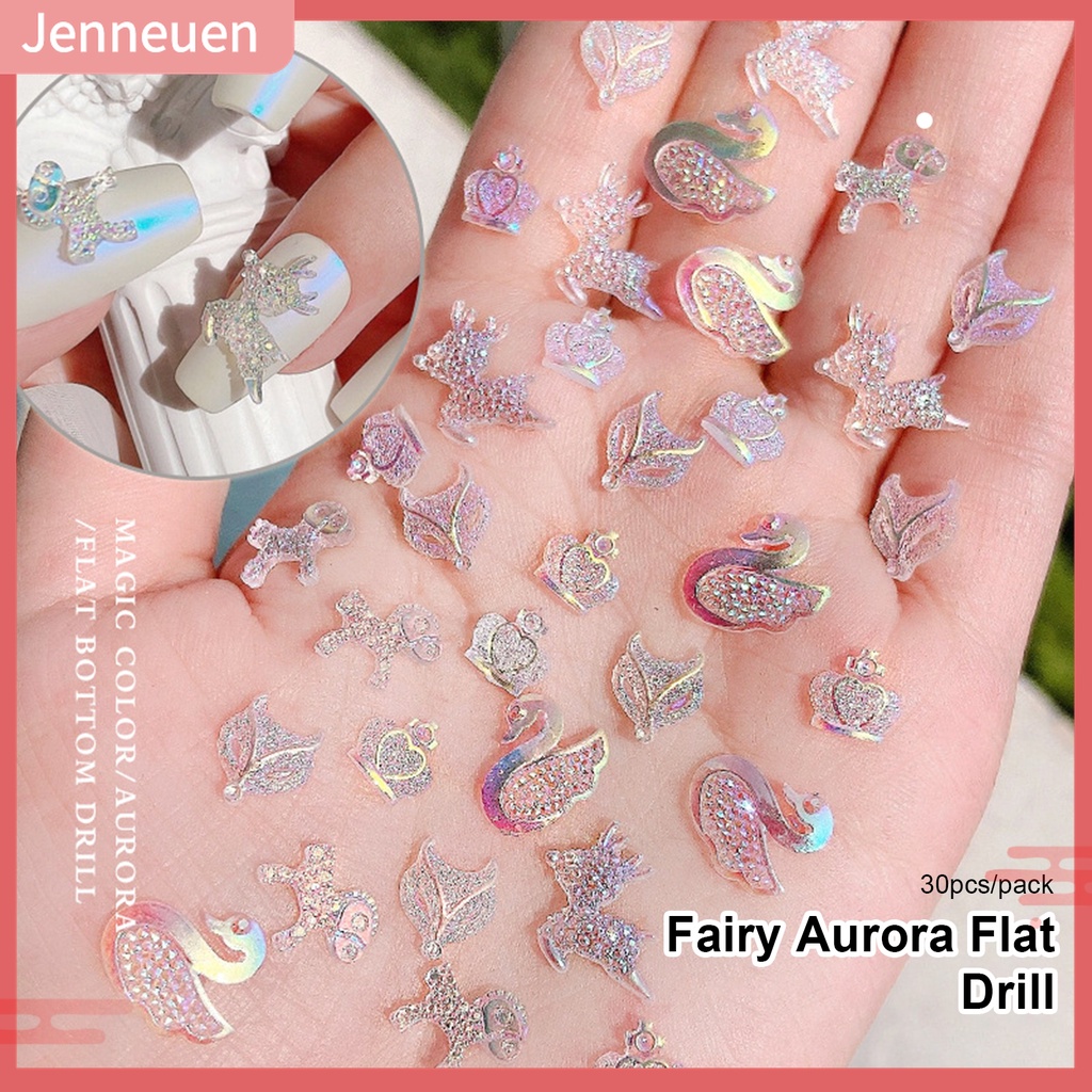 Set 30 Hạt Nhựa Hình Vương Miện Đính Trang Trí Móng Tay Nghệ Thuật