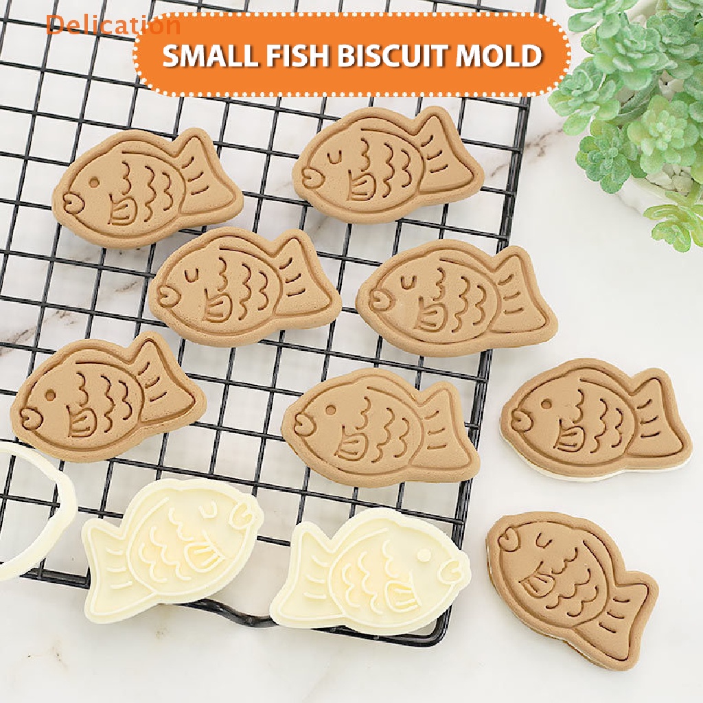 Khuôn ELEBUY cắt nén cá nhỏ 3d làm bánh quy sandwich