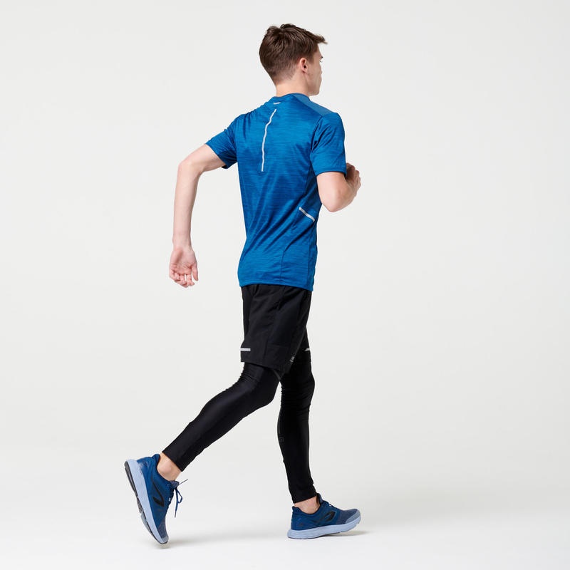 Áo thun chạy bộ Decathlon Run Dry+ màu xanh petrol