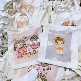 Túi tote/Túi vải canvas hoạ tiết dễ thương phong cách Nhật Bản/ Đọc kĩ ở phần mô tả